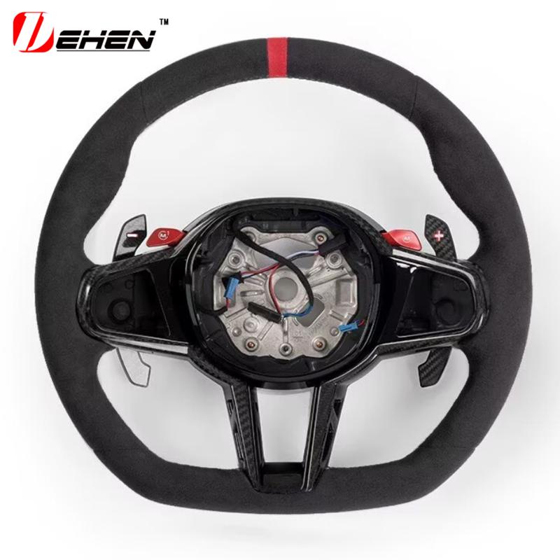 AZHKP1 Upgraded Leather Car Steering Wheel For BMW 3 4 5 Series G01 G02 G05 G20  G80 G82 G22  G26 G30 G32 G87 F90 F95 Car Accessories