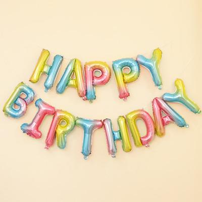 16 inç Mutlu Yıllar Harf Seti Mutlu Yıllar Alüminyum Film Balon Kolye Alüminyum Folyo Balon Kutlama