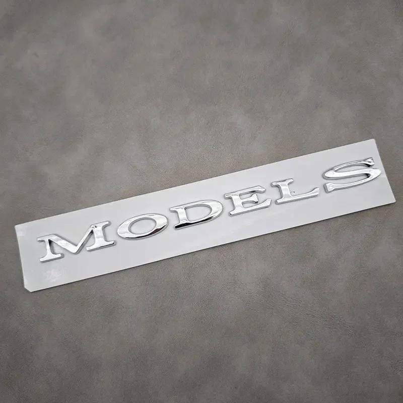1PCS ABS Black Model 3 Letters Logo Car Rear Trunk Badge Sticker For Tesla Model X S 3 Y Auto Decal Accessories