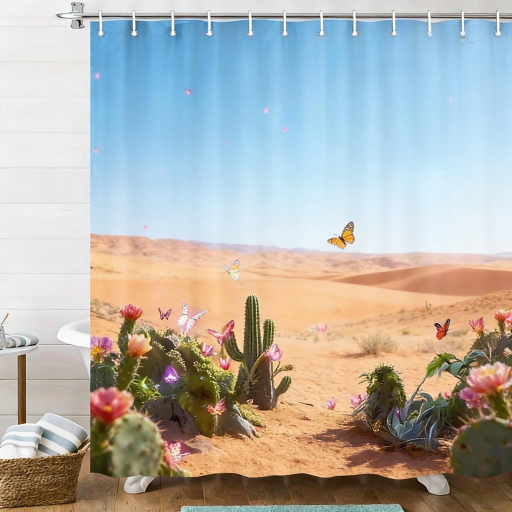 3D Glowing Tropical Fish Coral Reef Underwater Shower Curtain - Waterproof Polyester Bathroom Decor
