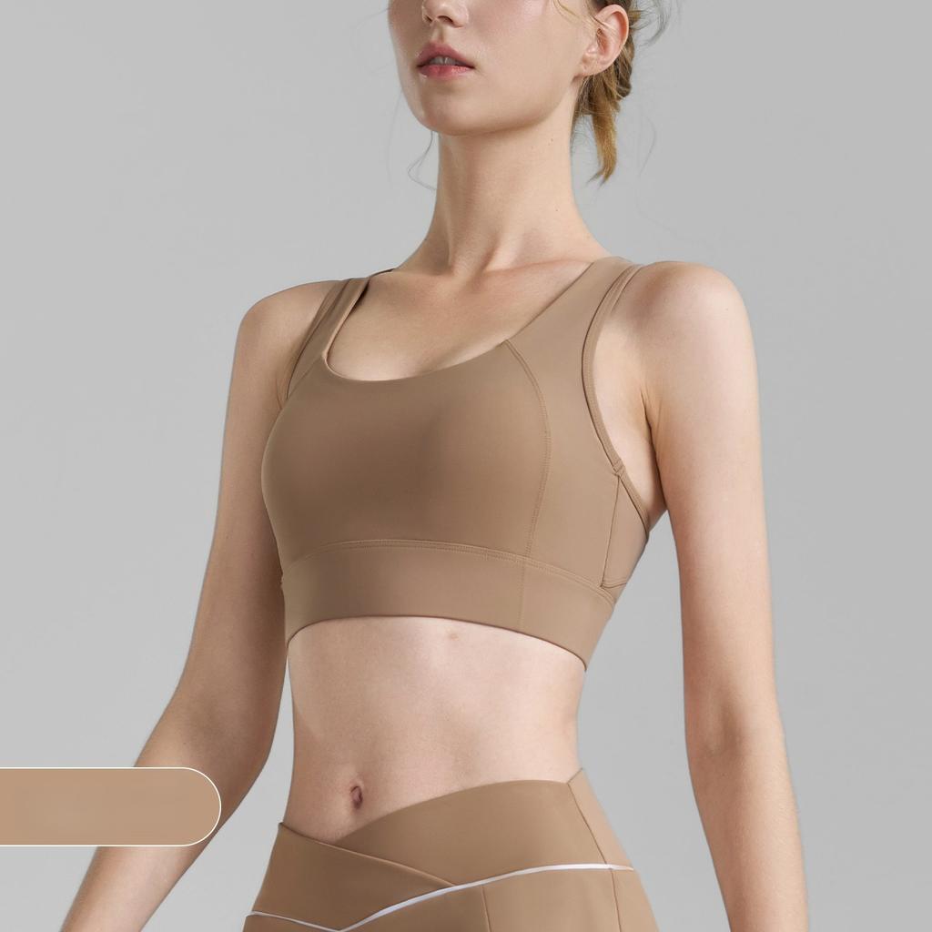 High-intensity Sports Bra with Breathable Supportive Cups Yoga Vest Shaping and Supportive Back-enhancing Fitness Wear