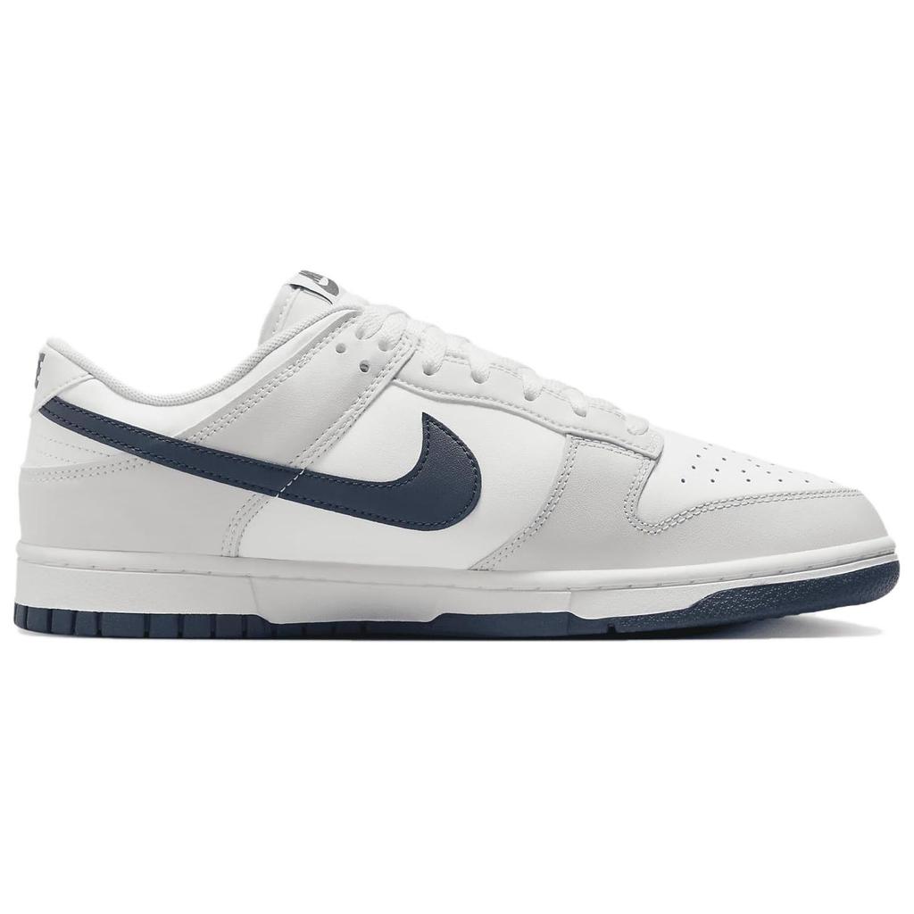 Nike Dunk Low White Midnight Navy Men Sneakers Summit-White Platinum-Tint DV0831-111