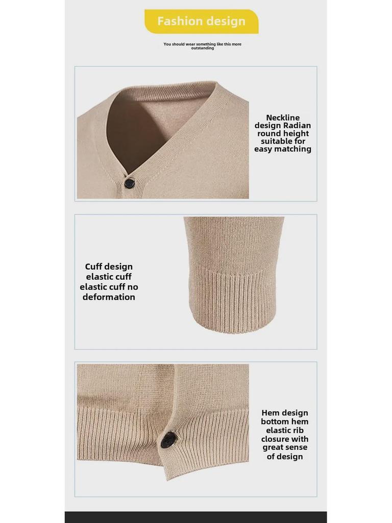 Herren Trendiger Strick-Cardigan im koreanischen Stil für Frühling und Herbst