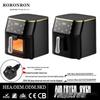 Stainless Steel Touchscreen Air Fryer for Home Use - Large Capacity Electric Fryer for Chicken & Fries