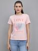 Women Regular Fit Pink Top