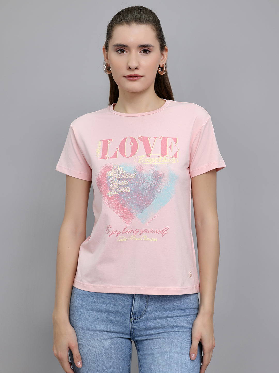 Monte Carlo Women Regular Fit Pink Top S розовый
