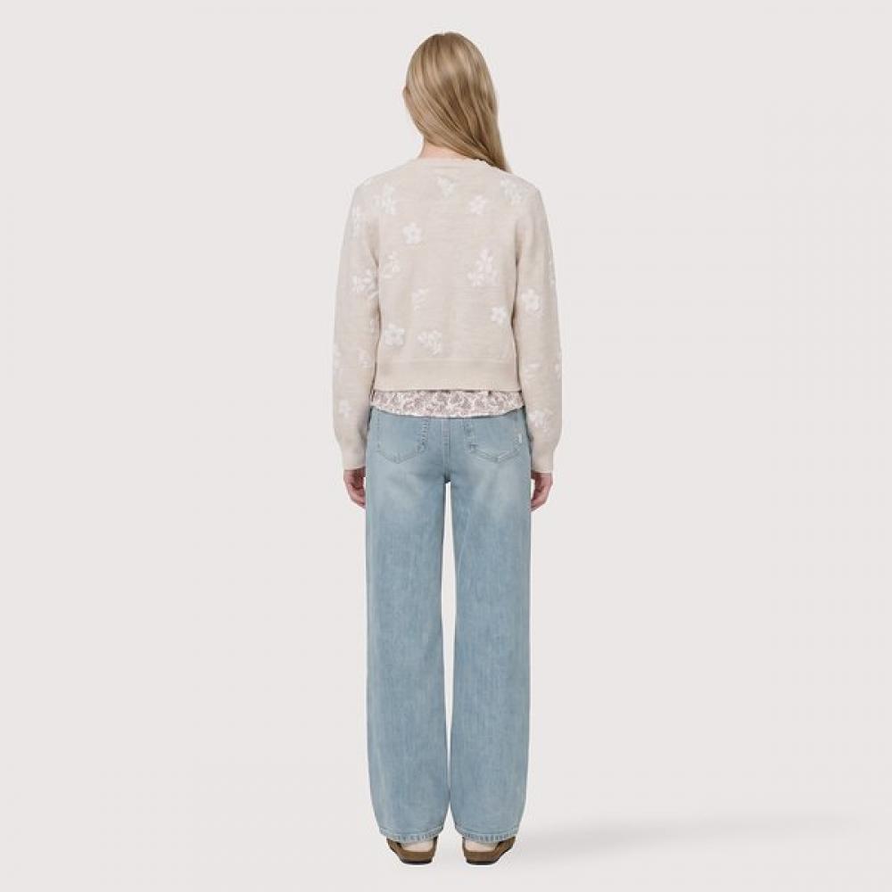 Thursday Island Flower Jacquard V Neck Cardigan T266mcd131w