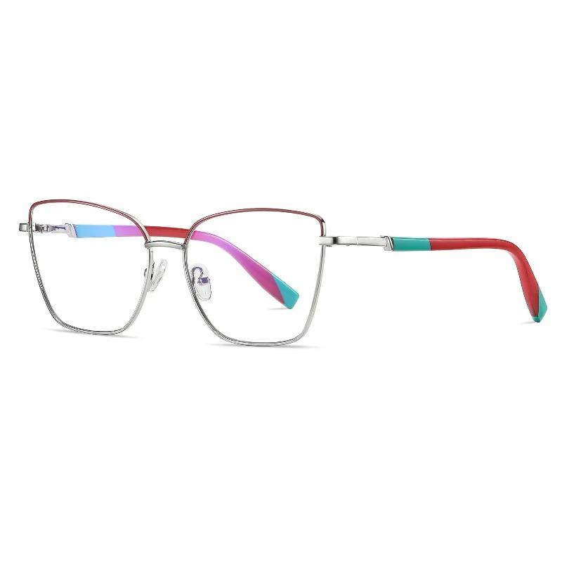 Metal Colorful Cat Eye Reading Glasses Women Blue Light Blocking Presbyopia Eyewear Fashion Computer Glasses