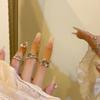 Sophisticated Copper Geometric Ring For Women With Adjustable Size And Contemporary Fashion Design
