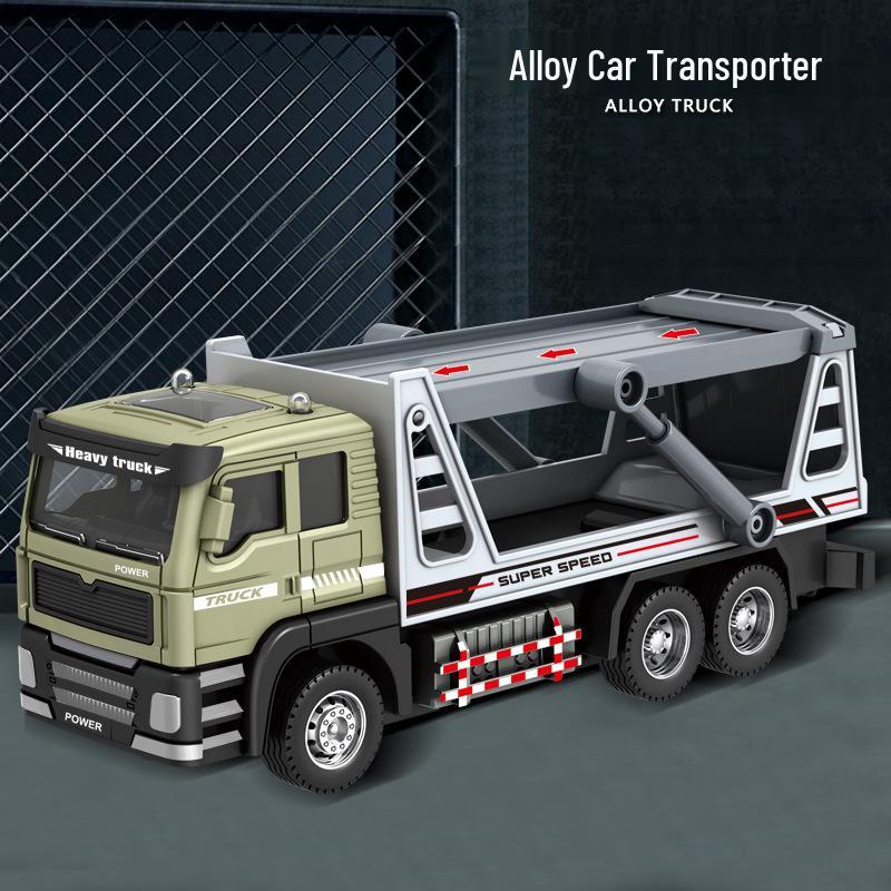 Alloy Engineering Transport Vehicle Toy: Children s Excavator & Container Truck Inertia Model