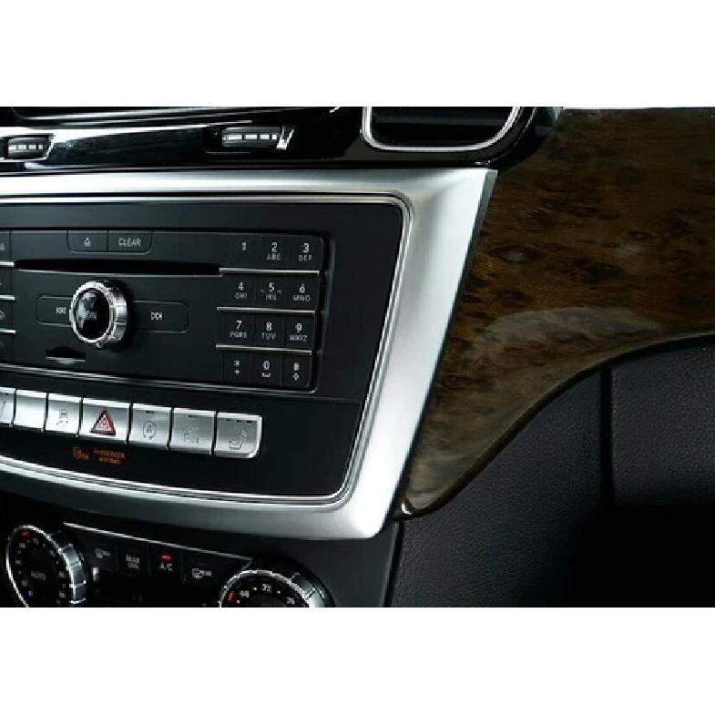 Silver ABS Central Control Panel Cover For Mercedes Benz GL GLE GLS ML 2013-