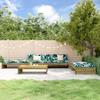 VidaXL Garden Lounge Set with Cushions 5 Pcs, Sofa with Footrest, Furniture Set with Coffee Table Patio Terrace, 3186150