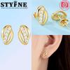 Copper Metal Gold Geometric Earring Brown Butterfly Earring Women's High Quality Fine Jewelry Every Day Elegant Exquisite Perfect Gift Match