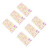 6 Sheets Heart Shaped Stickers Glitter Bubble Sticker Self Adhesive Patches for Scrapbooking Handicrafts