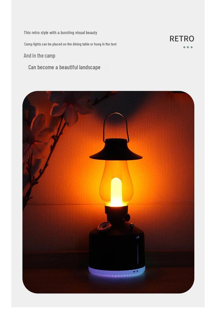 2026 New Retro Hat Style Kerosene Lamp Humidifier for Bedroom, Desktop, Outdoor & Camping Aromatherapy.