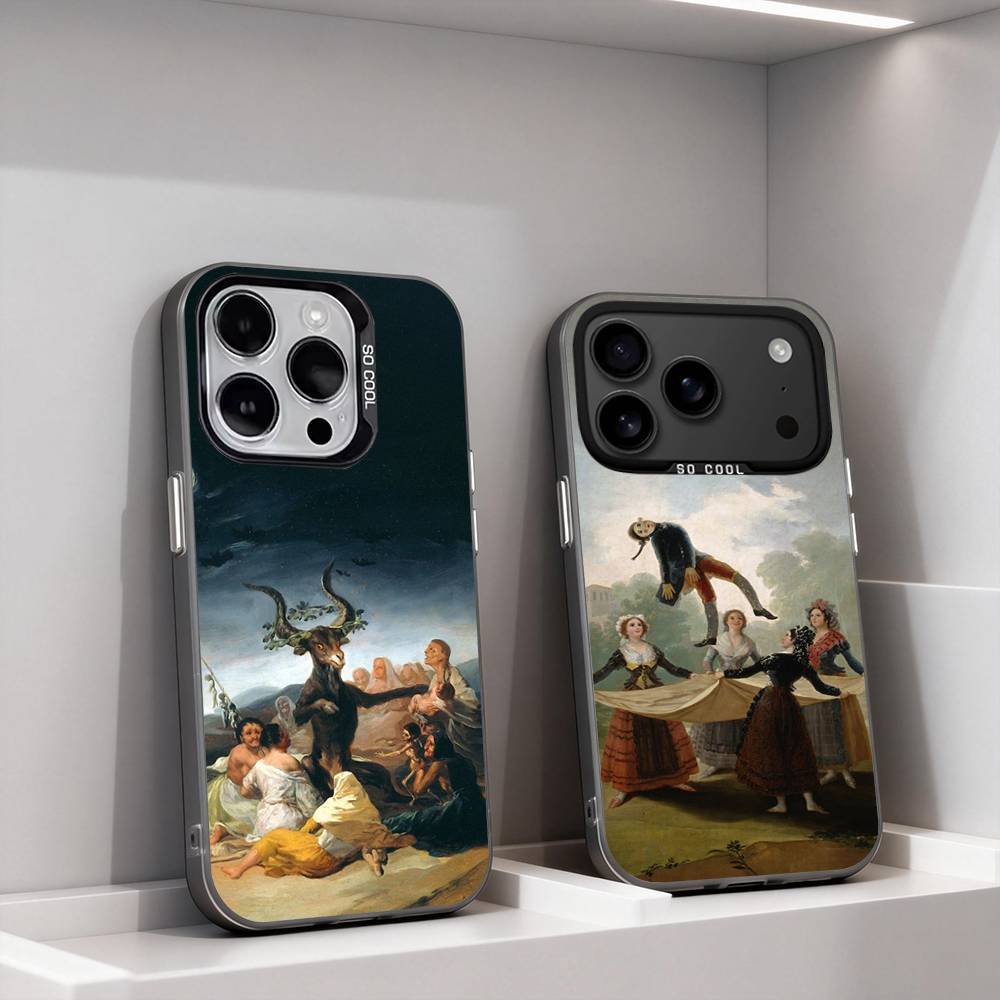 Spain F-Francisco Goya Art Phone Case For iPhone 17,16,15,14,13,12,11,Pro,XS,Max,Plus,Mini,SE4,E Black Matte Shockproof Cover