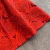 Elegant Women Contrast Color High Waist Evening Dress Beautiful Chic Jacquard Waist-cinching A-line  Spring New Women DRESS