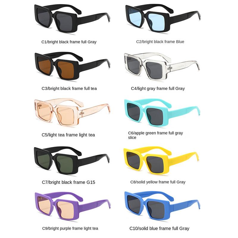 fashion Brand Vintage Square Sunglasses Women Men Retro Luxury Designer Black Sun Glasses UV400 Unisex Shades Eyewear