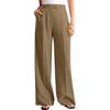 Ladies' Loose Casual Pocket Straight Leg Suit Pants