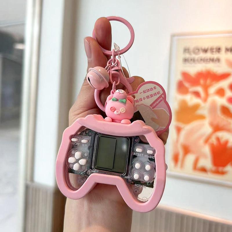 

Очаровательный розовый мишка Игровой брелок Силиконовый мультяшный аксессуар для ключей В качестве подарков розовый