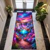 Elegant Waterfall Greenery Mountain Scene Doormat Entrance Mat Door Mat Floor Mat Rugs for Bedroom Home Room Decor