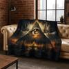 Freemasonry The Eye of the Demon Flannel Blanket Soft Warm Blanket for Bedroom Living Room Bed Travel Camping Picnic Gift