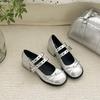 French retro Mary Jane shoes women's 2025 new summer gentle and versatile small leather shoes thick heel with skirt single shoes