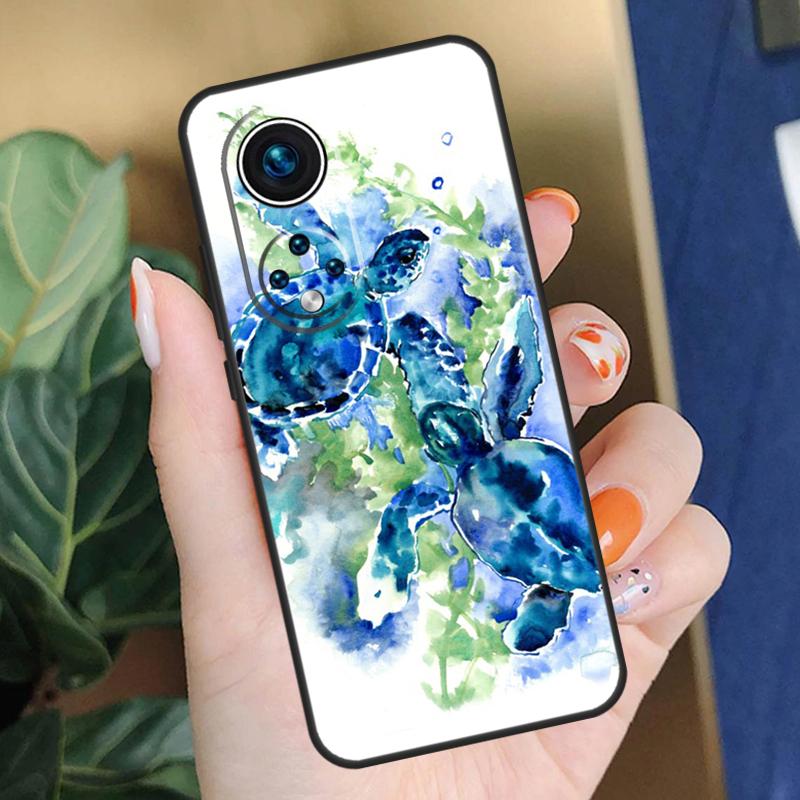 Cute Sea Turtle Case For Honor 200 Pro X9b X9a X8b X8a X8 X9 X9c 50 70 90 Lite Honor Magic 5 6 7 Pro Cover
