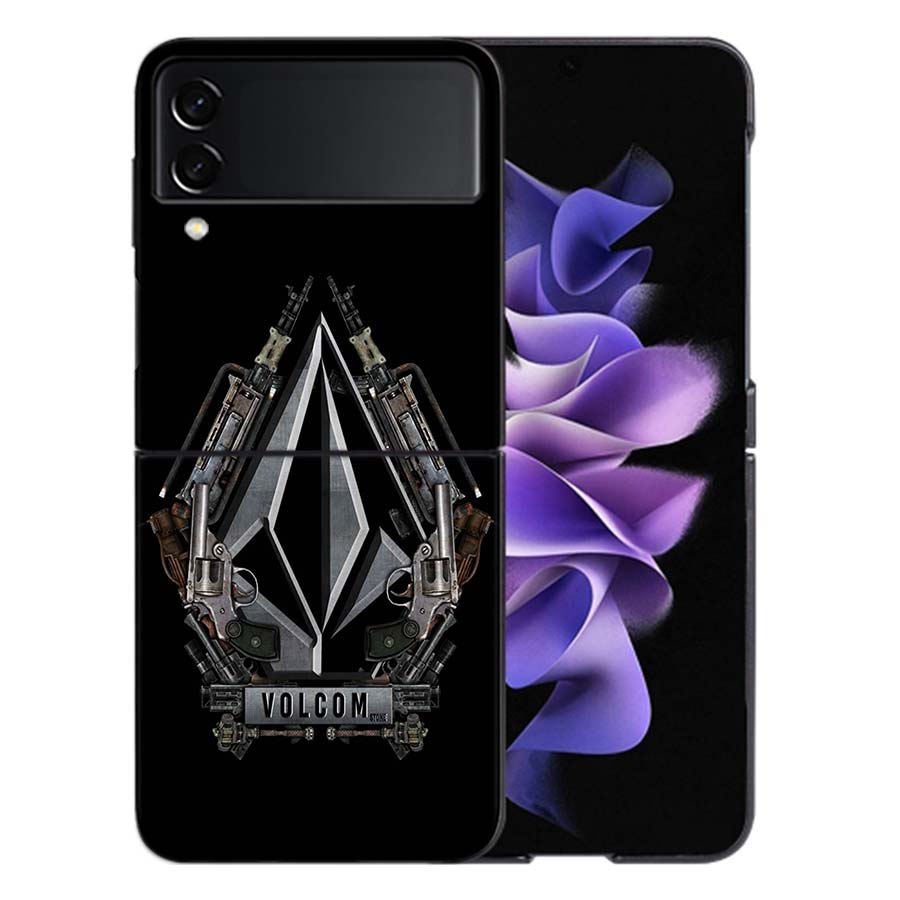 Volcom Logo Phone Case For Samsung Z Flip 6 7 5G Galaxy Z Flip 5 4 3 5G Cases Shockproof Hard Cover TPU