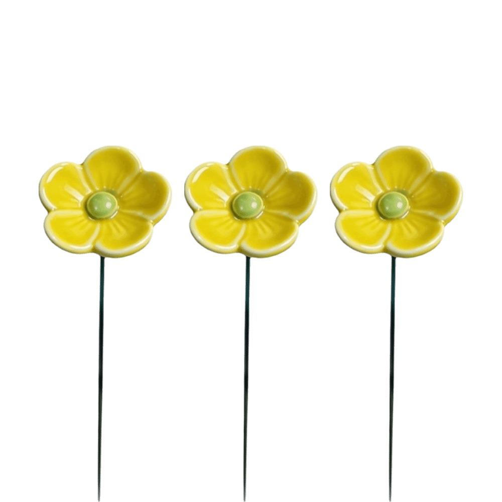 

3pcs Colorful Insect Drinking Cup Garden Decoration Bee Watering Station Party Festivity жовтий