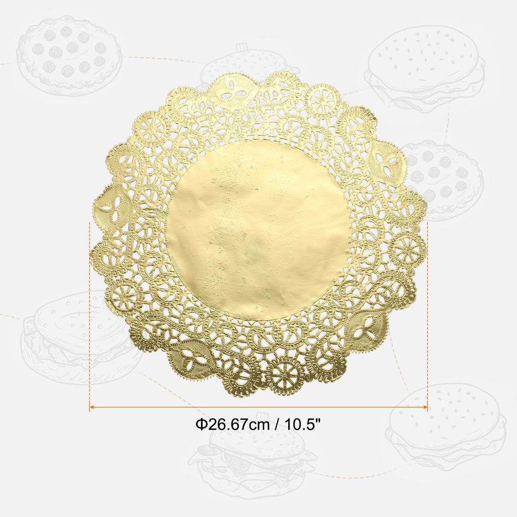 50/100/200pcs Lace Paper Doilies Round Disposable Decorative Paper Placemats Hollow Flower Absorbing Papers for Cakes Desserts