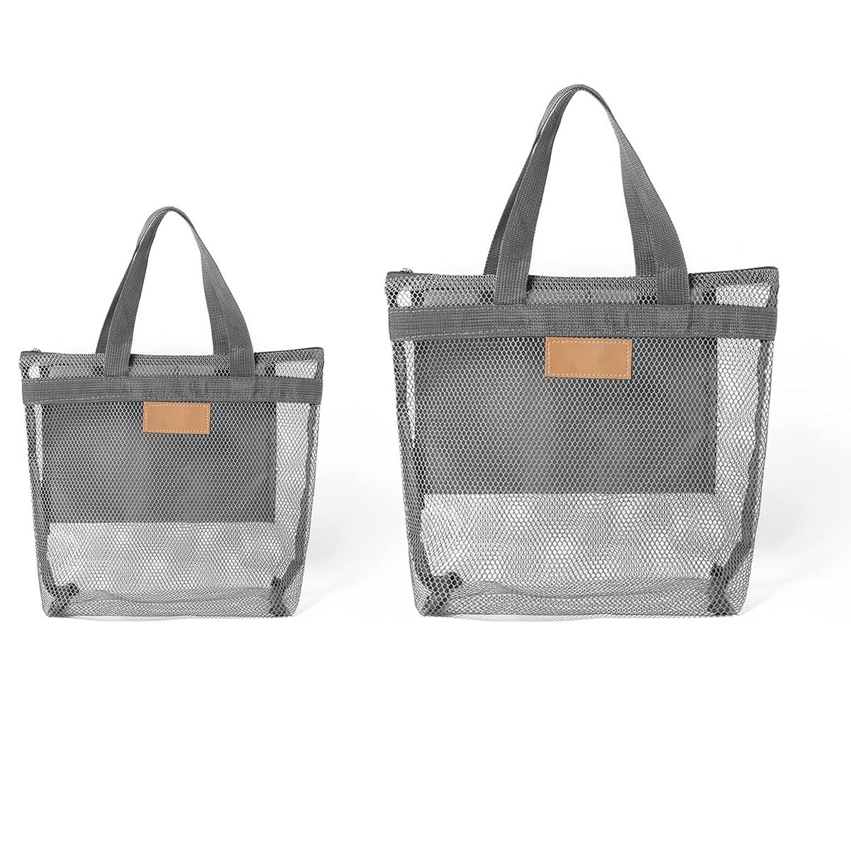 

2/4/8 PCS Mesh Shower Caddy with Zipper – Quick-Dry Wet Gear Bag for Gym, Swim & Travel, Breathable Toiletry Organizer
