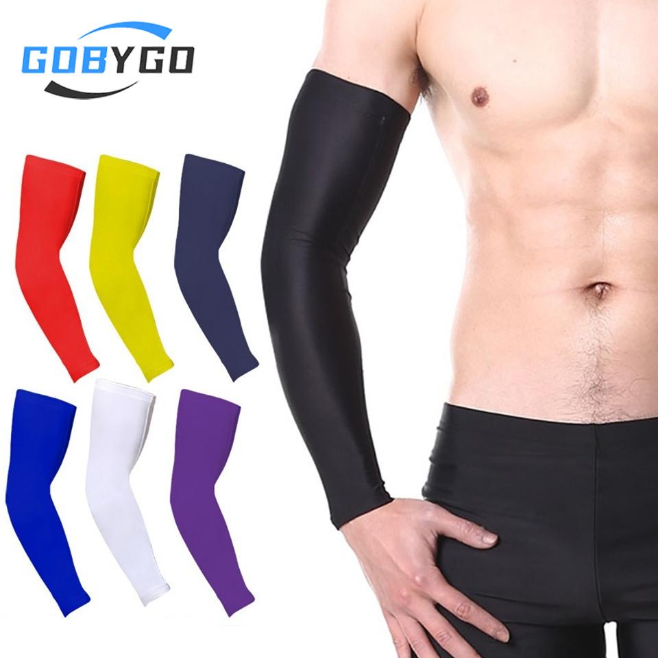 1Pcs Sports Arm Compression Sleeve UV Protection Running Cycling Basketball Sleeves Summer Arm Cover