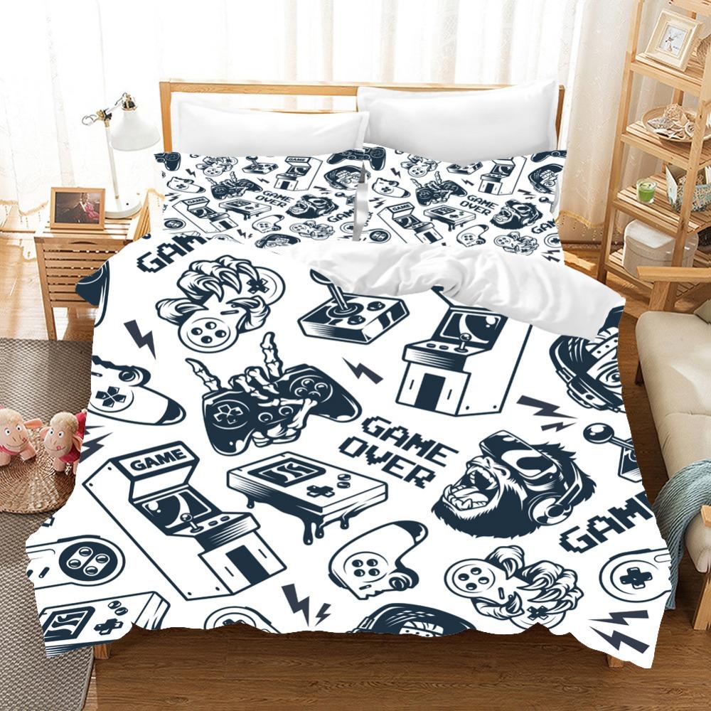 Gamepad Digital Printing Bedding Four-Piece Set Three-Piece Set Bed Sheet Quilt Cover