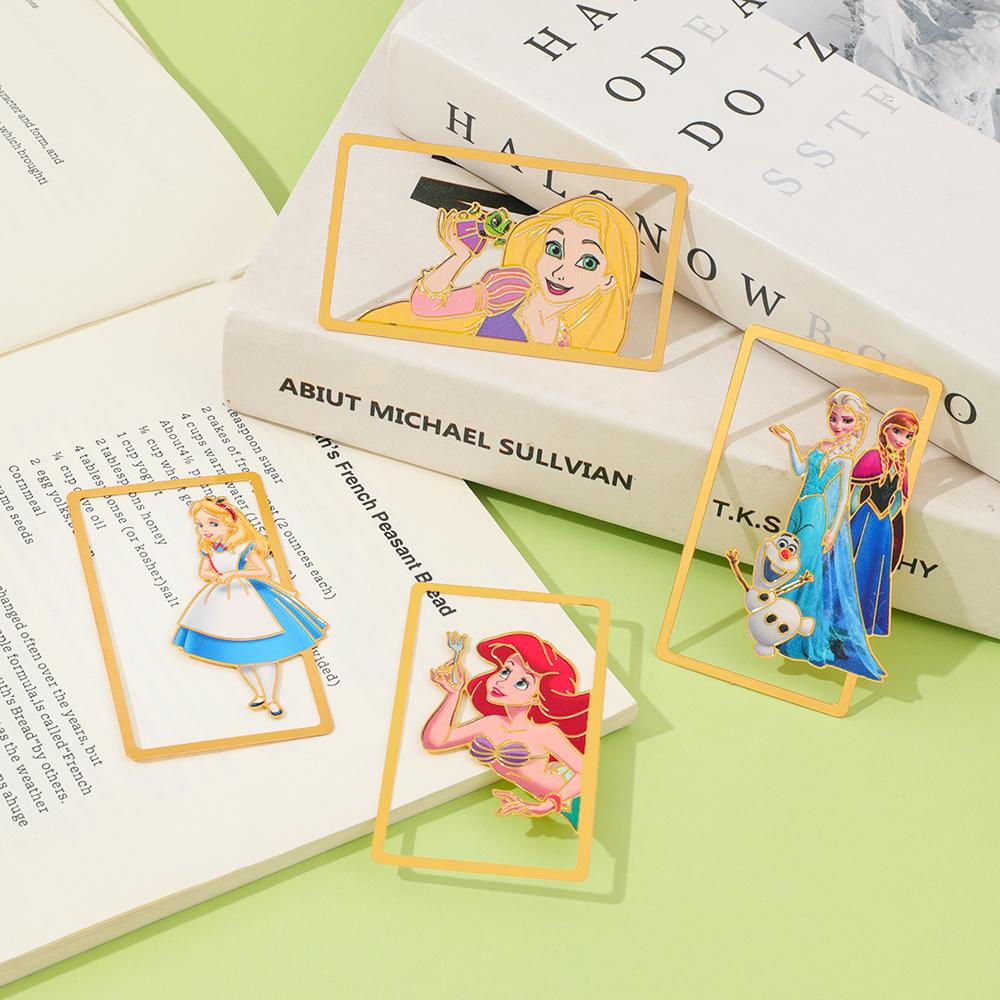 Disney Princess Metal Bookmark Series Snow White The Little Mermaid Anime Book Fan Merchandise Birthday Gift for Friends