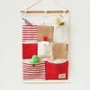 Linen Fabric Wall Hanging Storage Bag Wall Mounted Wall Hanging Organizer  Living Room