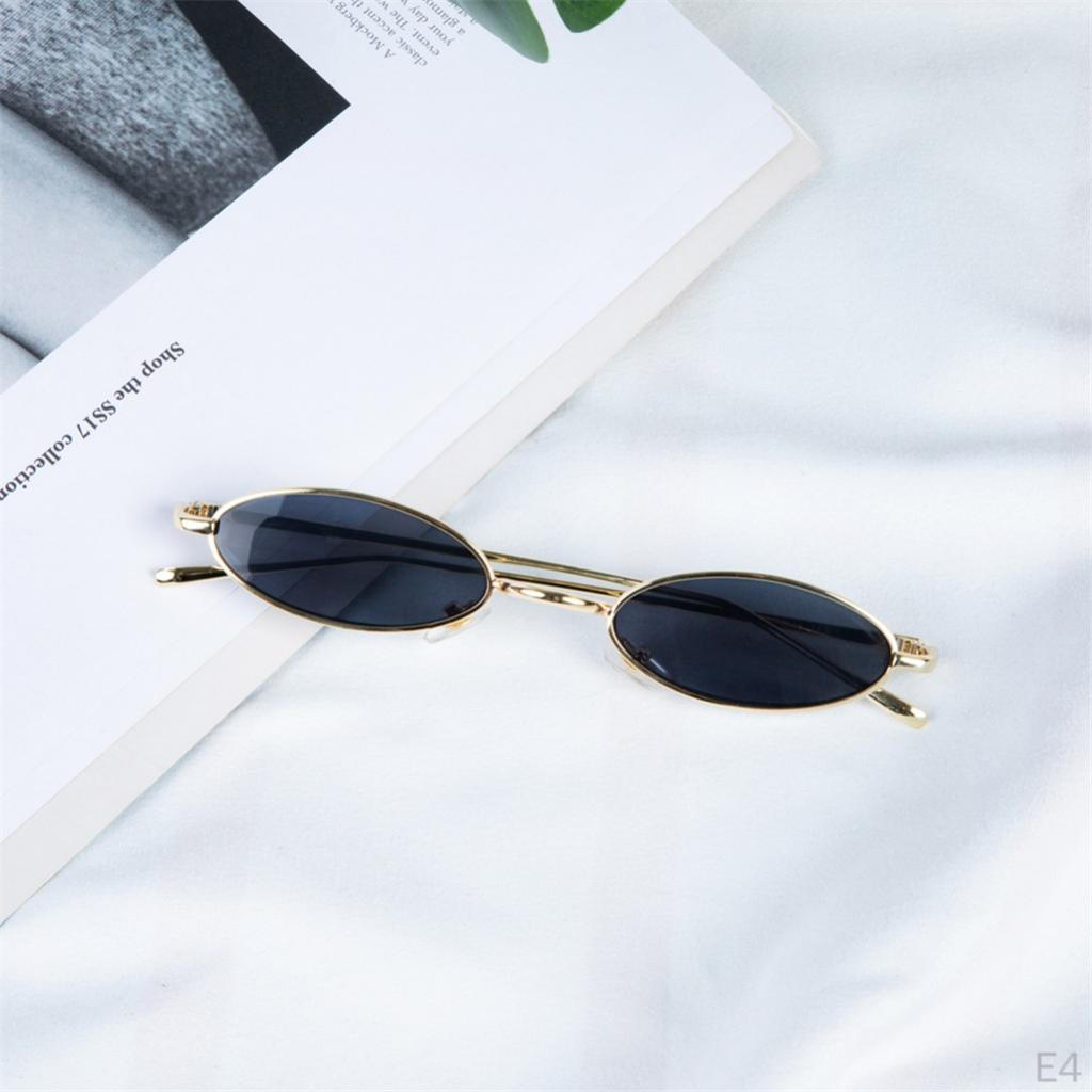 Chic Small Oval Sunglasses For Women Men Hippie Cool Metal Sun Glasses