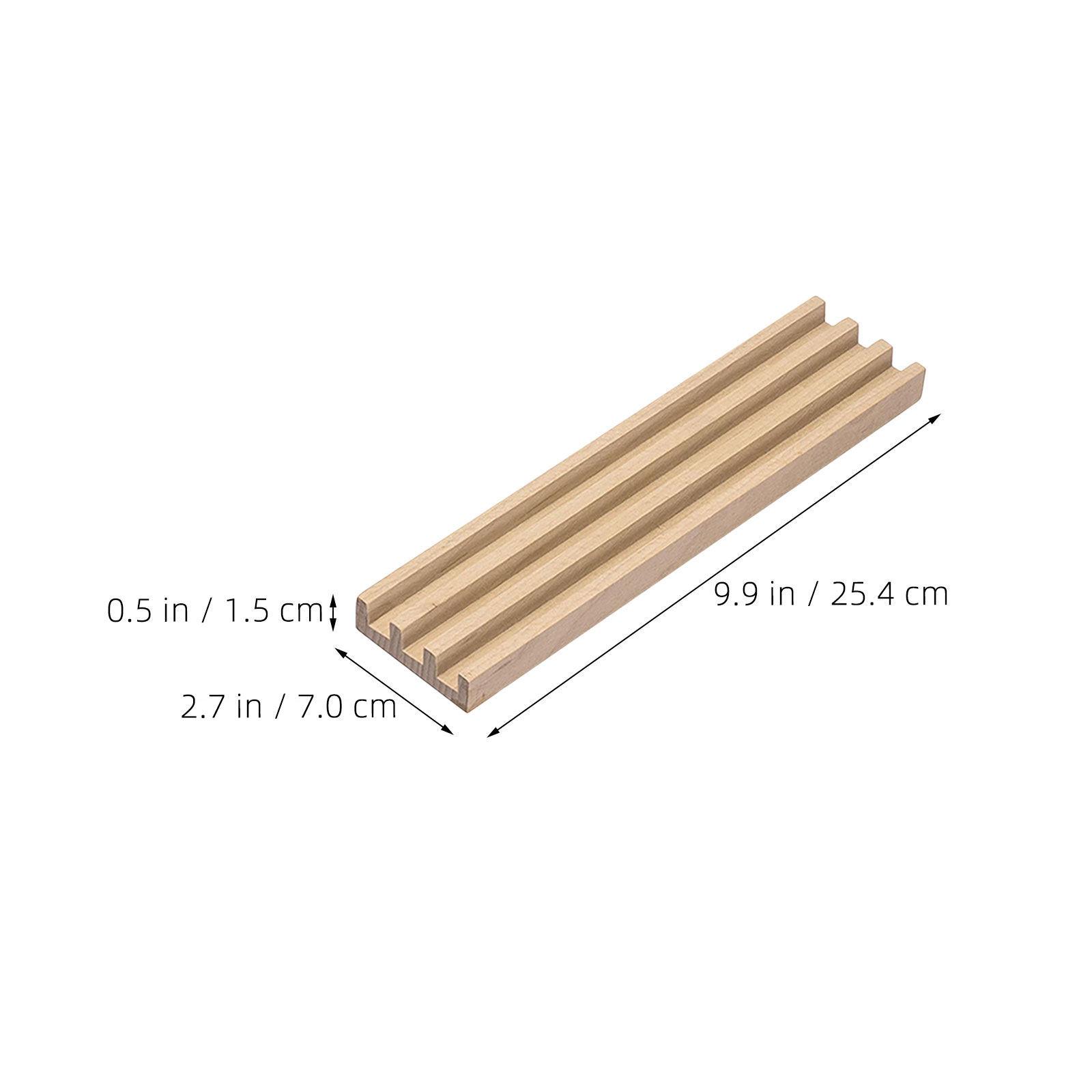 

4Pcs Wooden Domino Racks Set Game Tray Holder Stands for Mexican Train Board Game Tile Organizers Domino Tile Holders