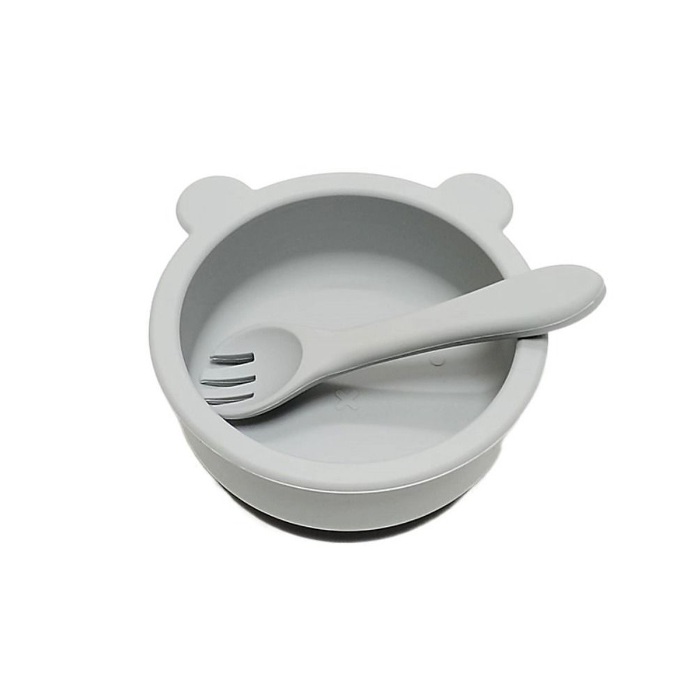Flexible Feeding Tableware Waterproof Feeding Bowl Set Unbreakable Baby Bowls with Spoon  Toddlers