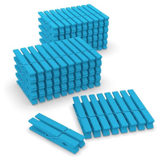 50 Stück Holz-Wäscheklammern, Foto-Clips, starker Halt, kompakte Größe, tragbar, strapazierfähig, für Kunsthandwerk, Bilder-Clips, bunte Wäscheklammern