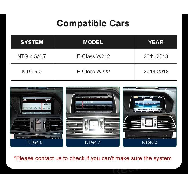 Wireless CarPlay Android Auto For Benz E-Class W212 E300 E350 Coupe NTG4.5 5.0 2012-2016 Interface Upgrade Decoder Box MuItimed