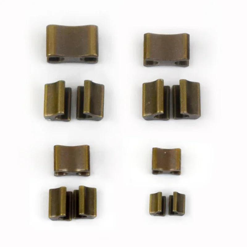 Meetee 20Sets 3# 5# 8# 10# Metal U Shape Zippers Stopper Zipper End Lock for Sewing Bag Clother Zips Repair Kit DIY Accessories