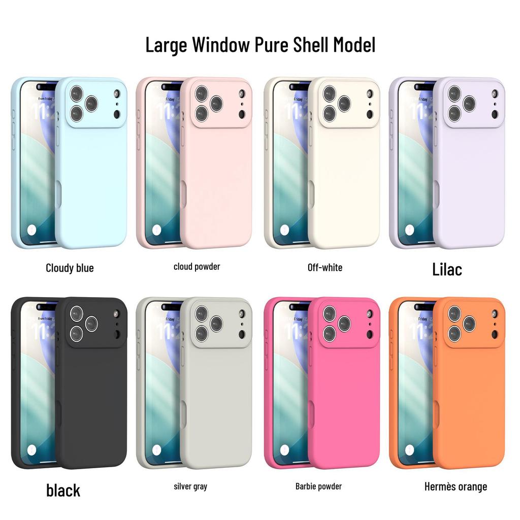 iPhone 17 Pro Max Silicone Case - Solid Color, Full Coverage, Drop Protection, Windows 17 Compatible