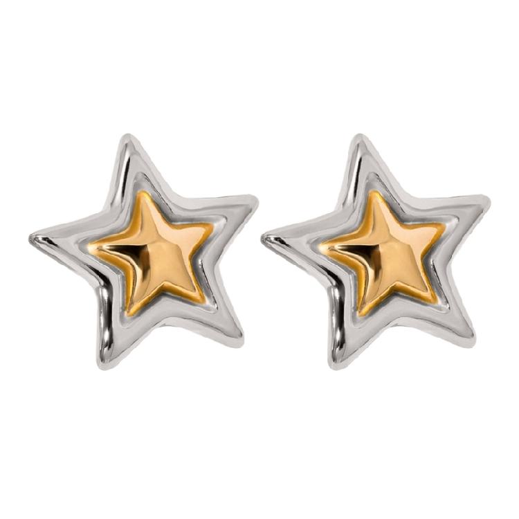 Contemporary Star Fashion Earrings Layereds Over Sturdy Alloy Materials Jewelry Accessory for Daily Casual Wear