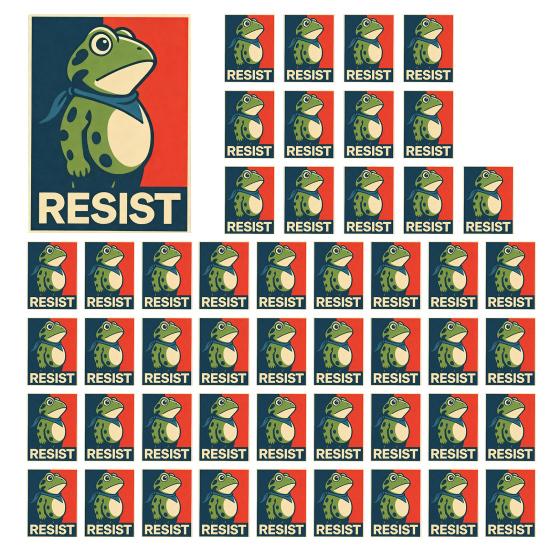 1/5/10/20/50/100Pcs Resist Frog Sticker Waterproof PVC Frog Meme Sticker Cell Phone Laptop Computer Helmet Water Bottle Decorative Animal Decal