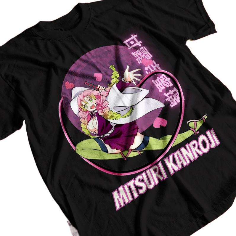 Demon Killer Shirt Mitsuri Kanroji T-Shirt Zenitsu T-Shirt Muzan Tanjiro Doma Tee Summer New Men's and Women's Streetwear