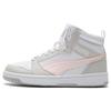 Rebound V6 Comfortable Mid-Top Sneakers Unisex Sneakers Puma-White Ice-Pink Dark-Gray 392326-07