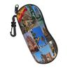 Spanish Flag Glasses Case Unisex Lightweight Box  Eyeglasses Storage Box Small Eye Contacts Case