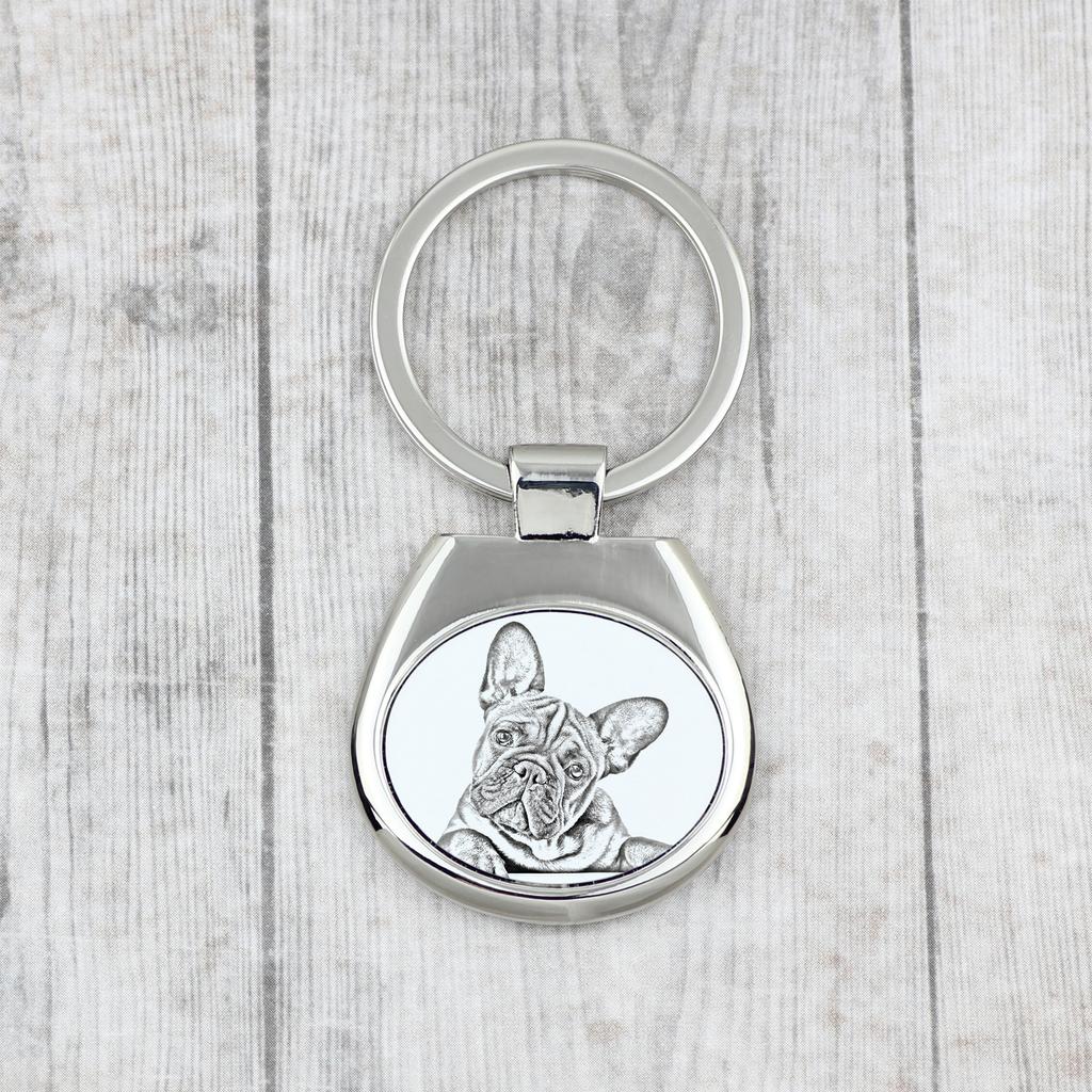 Buldog Francuski, Frenchie - brelok z psem, brelok z nadrukiem, personalizowana zawieszka od marki Art-Dog