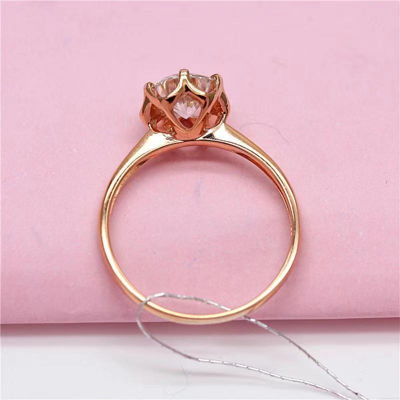 Naujiena Violetinė Auksinė 14K Rožinio Aukso Rubino Gėlės Gyvas Žiedas Žiedai Moterims Išskirtinis Žavesys Vestuviniai Papuošalai Poroms Dovana